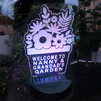 Personalised Nanny's Garden Sign Light, 7 of 11