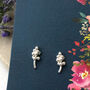 Mini Lavender And Poppy Seed Head Earrings, thumbnail 5 of 12