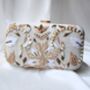 Kaira Ivory Silk Hand Embroidered Clutch, thumbnail 2 of 4