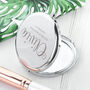 Personalised Round Silver Compact Mirror, thumbnail 1 of 5