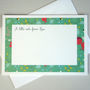 Set Of 12 Personalised Notecards With Floral Border, thumbnail 7 of 8