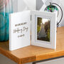 Personalised Wedding Day Gift White Folding Photo Frame, thumbnail 5 of 5