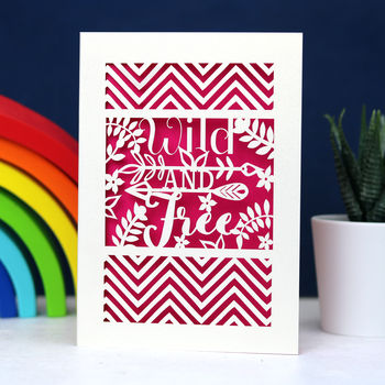 Wild And Free Papercut Card, 3 of 6