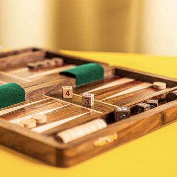 Personalised Wooden Backgammon Set, 3 of 4