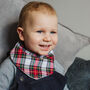 Tartan Baby Bib And Hairband Set Option, thumbnail 2 of 9