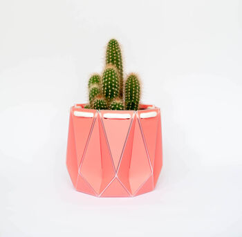 Origami Self Watering Eco Plant Pot: 15cm | Coral, 5 of 6