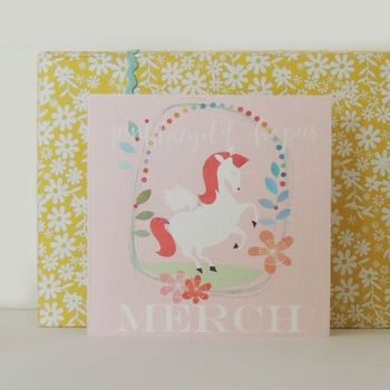 Welsh Merch/Daughter Penblwydd Hapus Unicorn Card, 2 of 3