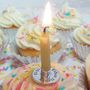 Silver Round Birthday Candle Holder, thumbnail 1 of 3