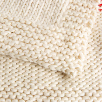 Valentines Blanket And Cushion Cover Easy Knitting Kit, 7 of 10