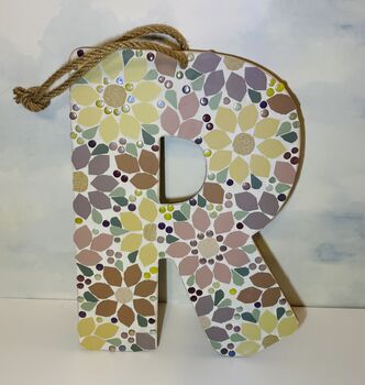 Personalised Initial Letter Decoration For Baby Child Custom Wall Hanging, 2 of 12