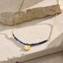 Personalised Dark Blue Semi Precious Beaded Necklace, thumbnail 1 of 8