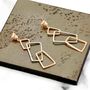 Gold And Silver Earrings With Geometric Elements Geo, thumbnail 1 of 6