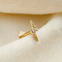 Lightening Cz And 9ct Gold Labret Stud Earring, thumbnail 6 of 6