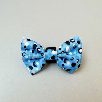 Blue Polka Dot Dog Bow Tie, 5 of 5