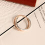 Infinity Ring In Rose Gold Vermeil And Silver, thumbnail 2 of 4