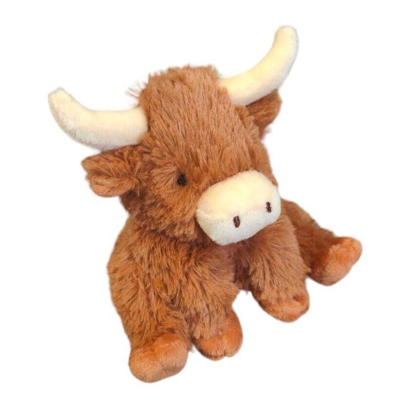 Double Sided Engraved, Longhorn Highland Soft Toy Cow By Jomanda Soft