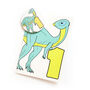Number One Dinosaur Card And Badge Set, thumbnail 1 of 5
