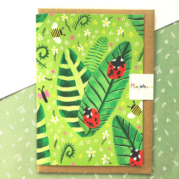 Insect Ladybird And Bee Pattern Card, 3 of 12