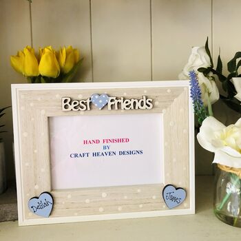 Personalised Best Friends Heart Photo Frame Birthday, 4 of 12
