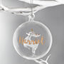 Personalised Gold Glitter Reindeer Bauble, thumbnail 1 of 3