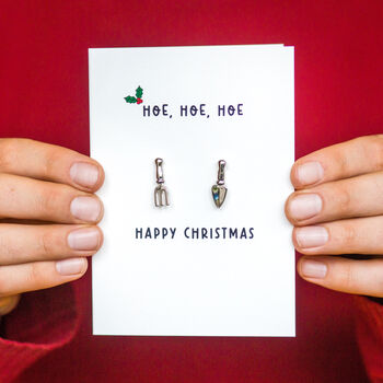 Funny Gardening Christmas Card And Cufflinks Set, 2 of 6