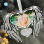 Memorial Photo Angel Wings Frost And Mirror Acrylic Christmas Decoration, thumbnail 3 of 5