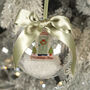 Front Door New Home Snowy Acrylic Christmas Tree Bauble, thumbnail 3 of 7