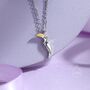 Sterling Silver Tiny Toucan Bird Pendant Necklace, thumbnail 2 of 12