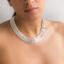 Silver Plated Chain Statement Necklace, thumbnail 2 of 10