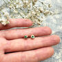 9ct Gold And Emerald Nugget Stud Earrings, thumbnail 2 of 10