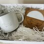 Dachshund Gift Box With Tea/ Coffee Mug And Engraved Wood And Marble Coaster Presented In A Gift Box, thumbnail 4 of 7