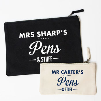 Personalised Teacher Gift Accessory Pouch, 3 of 4