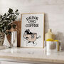 Drink More Coffee Retro Print, thumbnail 3 of 6