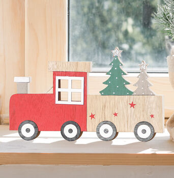 Wooden Christmas Train Decoration, 3 of 8