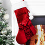 Personalised Stag Red Stocking, thumbnail 2 of 3