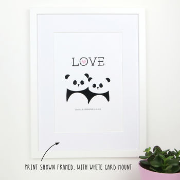 Panda Love Print Wedding Anniversary Gift, 3 of 6