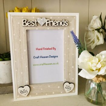 Personalised Best Friends Heart Photo Frame Birthday, 3 of 12