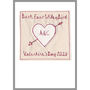 Personalised Cupids Arrow Anniversary / Valentines Card, thumbnail 9 of 12