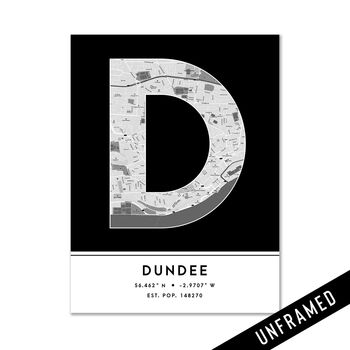 Dundee City Map Wall Art Print, 8 of 9