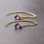 Amethyst Drop Earrings 14ct Gold Filled, thumbnail 4 of 7