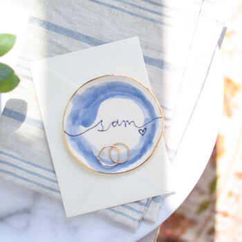 Personalised Watercolour Style Trinket Dish, 4 of 7