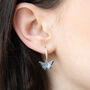 Blue Butterfly Silver Earrings, thumbnail 1 of 7