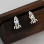 Sterling Silver Rocket Stud Earrings, thumbnail 5 of 10
