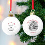 Personalised 1st Christmas 2025 Photo Bauble, thumbnail 2 of 3