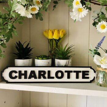 Personalised Name Road Sign Children's Room Plaque, 5 of 12