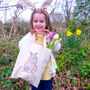 Personalised Watercolour Bunny Easter Hunt Bag, thumbnail 1 of 4