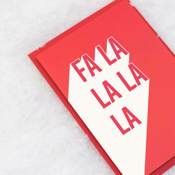 'Fa La La La La' Christmas Card, 3 of 6