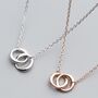 Sterling Silver Friendship Infinity Necklace, thumbnail 3 of 5