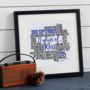 Personalised 21st Birthday Typography Print, thumbnail 1 of 5
