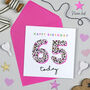 Leopard Love 65th Birthday Card, thumbnail 1 of 2